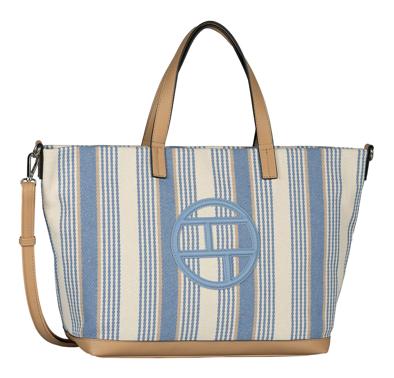 TOM TAILOR Gilda Zip Shopper L Stripes Blue