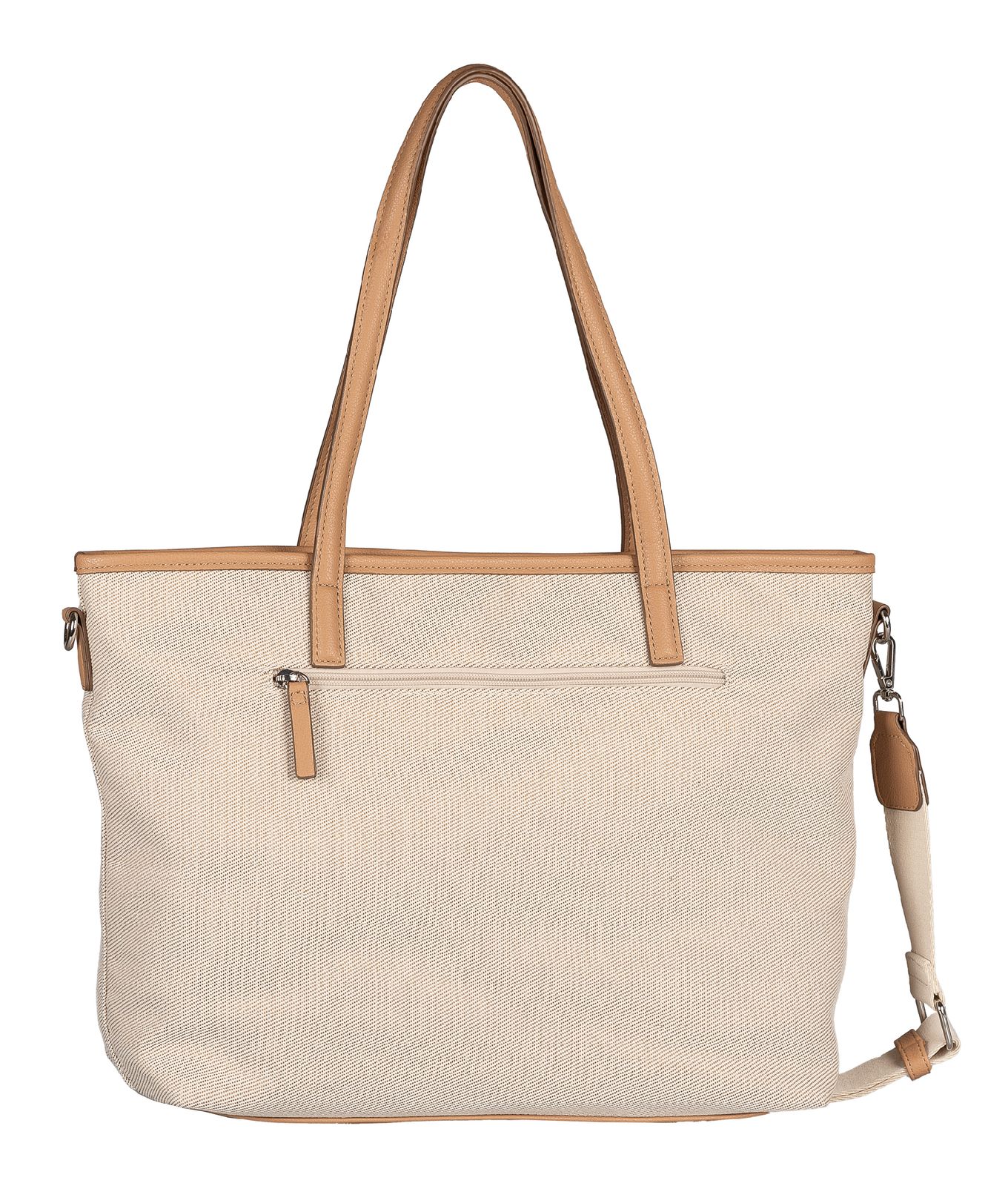 TOM TAILOR Jamila Zip Shopper L Mixed Cream White TOM TAILOR Jamila Zip Shopper L Mixed Cream White