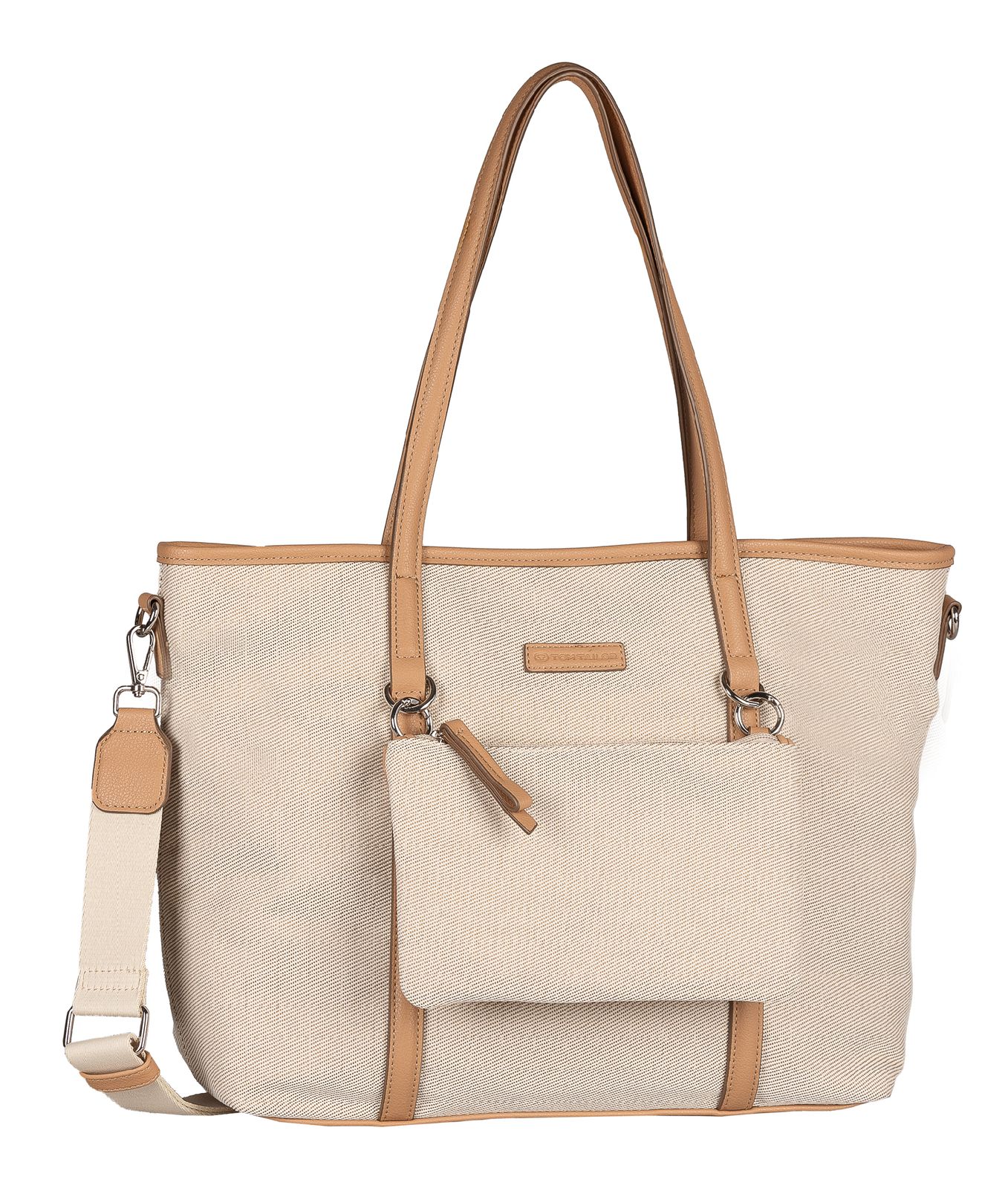 TOM TAILOR Jamila Zip Shopper L Mixed Cream White