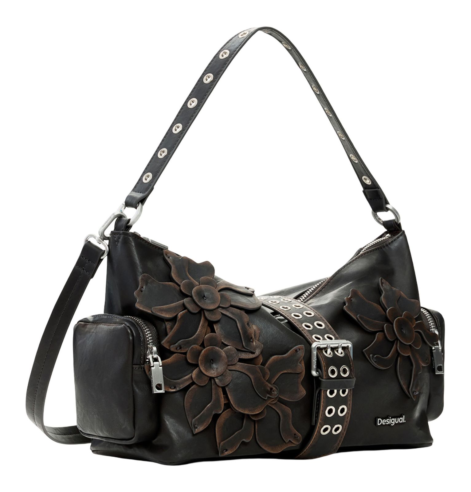 Desigual Curio Choco Hand Bag Chocolate Desigual Curio Choco Hand Bag Chocolate