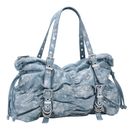 Desigual Gathered Denim Shoulder Bag L Space Blue