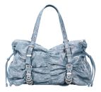 Desigual Gathered Denim Shoulder Bag L Space Blue