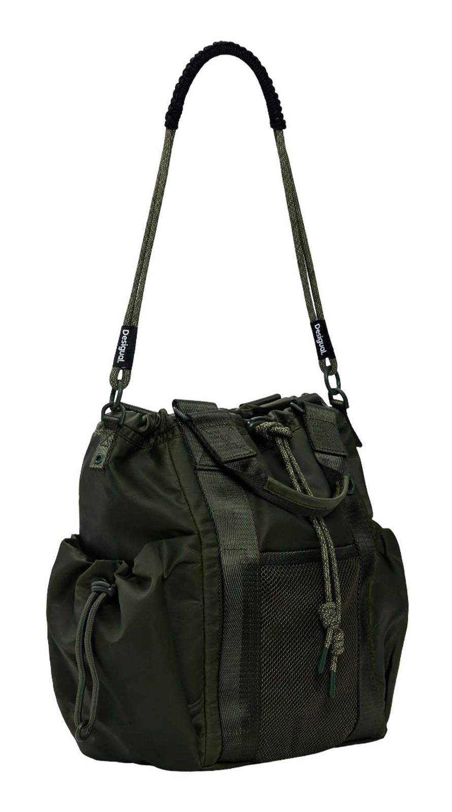 Desigual Neo Grunge Globe Nylon Backpack Khaki Desigual Neo Grunge Globe Nylon Backpack Khaki