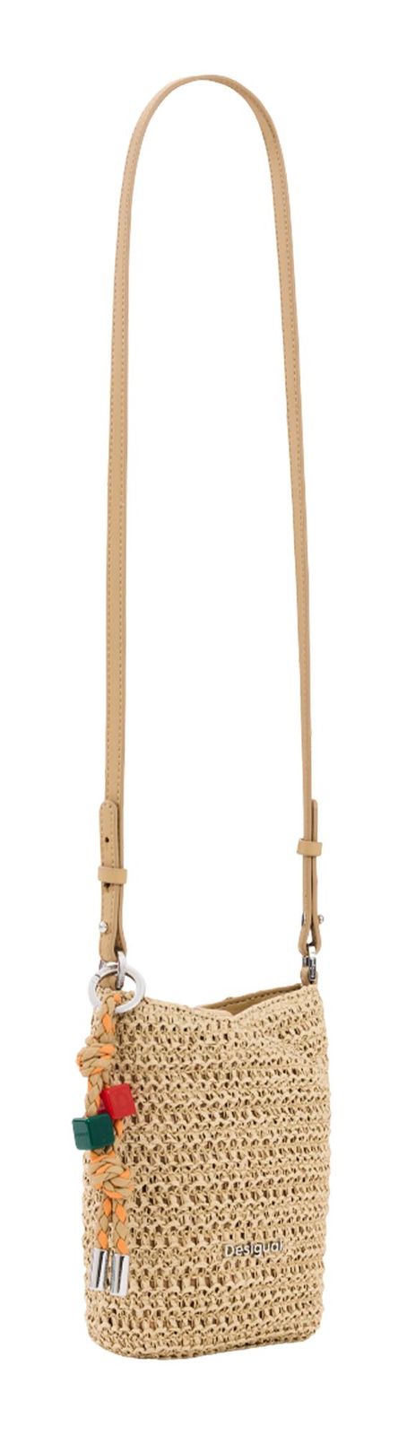 Desigual Half Logo Raffia Bag Natural Desigual Half Logo Raffia Bag Natural