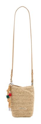 Desigual Half Logo Raffia Bag Natural