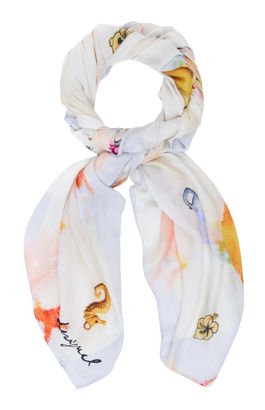 Desigual Rectangle Foulard Beige Desigual Rectangle Foulard Beige