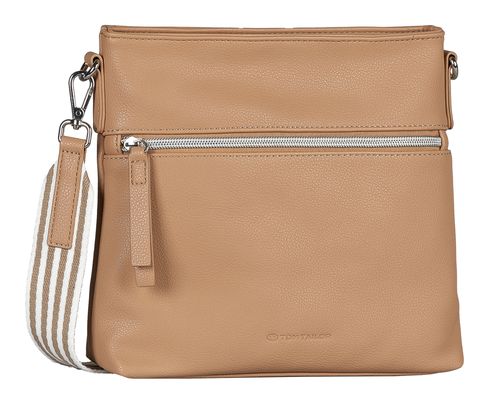 TOM TAILOR Orla Stripe Crossbody Bag M Camel