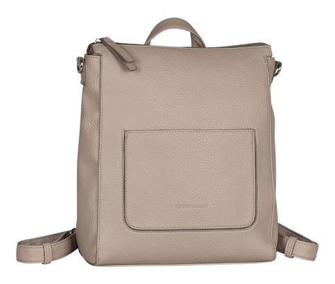 TOM TAILOR Raisa Hobo Bag / Backpack Taupe