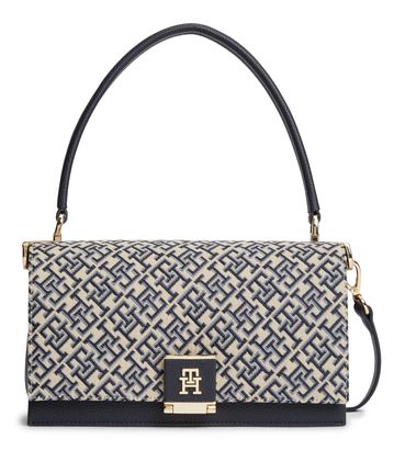 TOMMY HILFIGER TH Her Jacquard Crossover Bag Blue Mono TOMMY HILFIGER TH Her Jacquard Crossover Bag Blue Mono