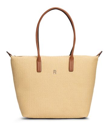 TOMMY HILFIGER Popette Tote Bag Natural Raffia