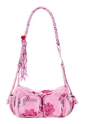 Desigual Margaritas Haban Denim Hand Bag Candy Pink