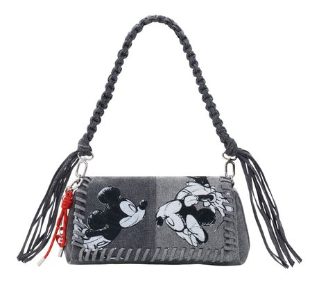 Desigual Mickey Kiss Naron Flap Bag M Denim Light Grey