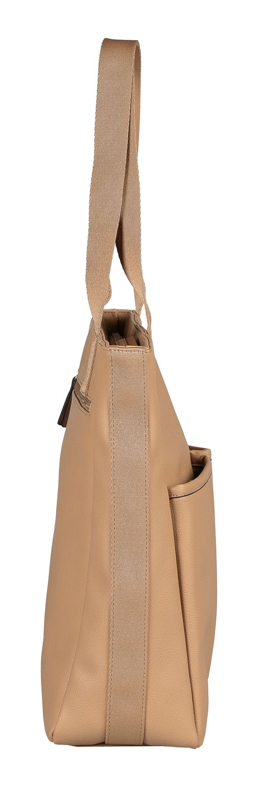 TOM TAILOR Jelena Zip Tote Bag M Camel TOM TAILOR Jelena Zip Tote Bag M Camel