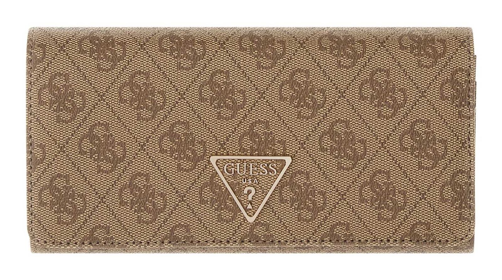 GUESS Laurel II SLG Flap Organizer Latte Logo