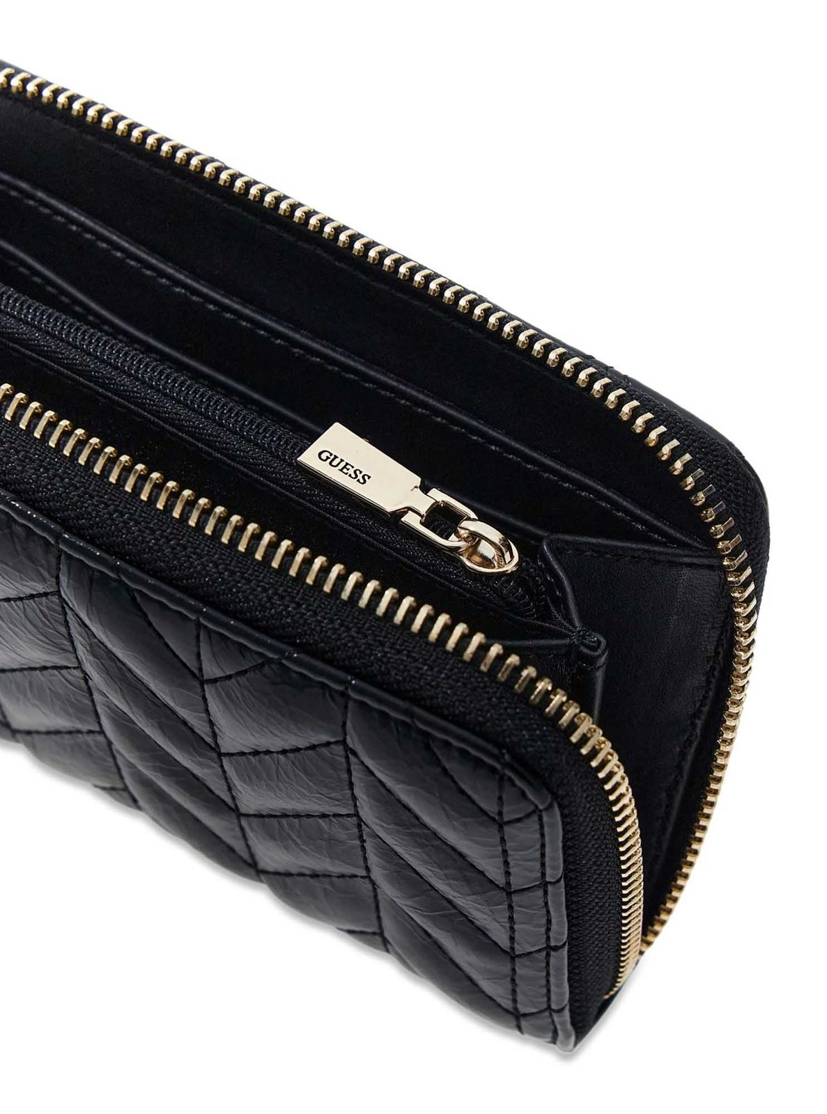 GUESS Cheryl SLG Zip Around Wallet M Black GUESS Cheryl SLG Zip Around Wallet M Black