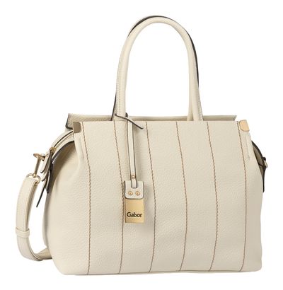 Gabor Gela Stripe Hand Bag M Cream White