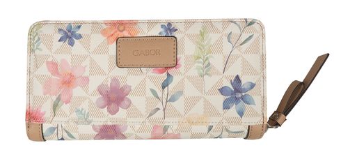 Gabor Meria Flower Long Zip Wallet Flower White