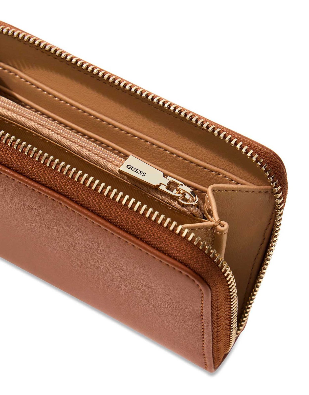 GUESS Janie SLG Zip Around Wallet M Cognac GUESS Janie SLG Zip Around Wallet M Cognac