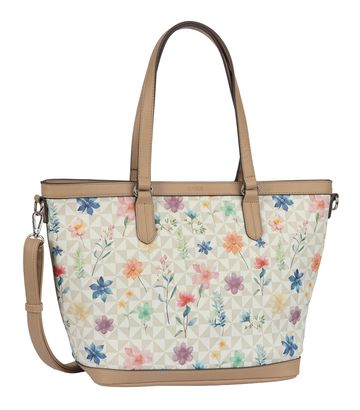Gabor Meria Flower Zip Shopper L Flower White