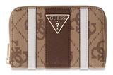 GUESS Laurel II SLG Zip Around Wallet M Latte Logo / Brown GUESS Laurel II SLG Zip Around Wallet M Latte Logo / Brown