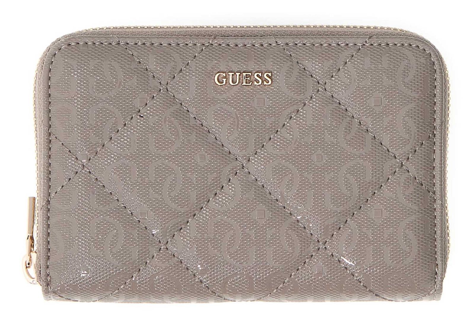 GUESS Libby SLG Zip Around Wallet M Dark Taupe