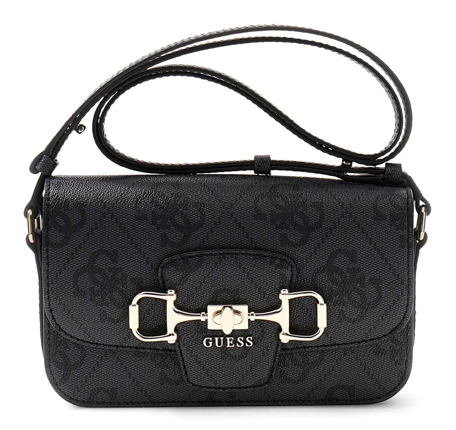 GUESS Janie Logo Convertible Xbody Flap Coal Logo