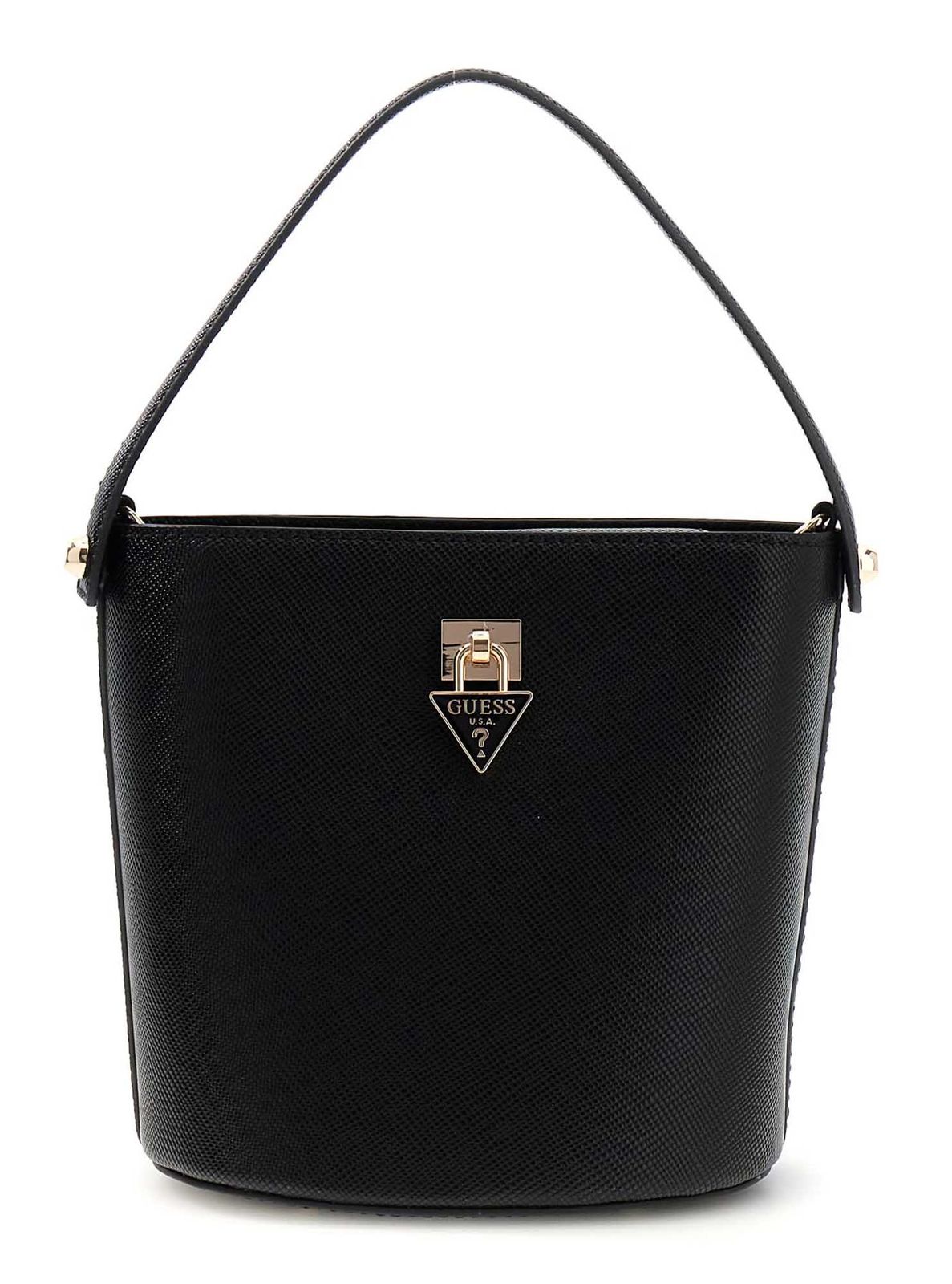 GUESS Patsie Top Handle Bucket Black