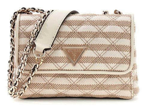 GUESS Giully II Mini 2 Compartment Convertible Flap Taupe Multi GUESS Giully II Mini 2 Compartment Convertible Flap Taupe Multi