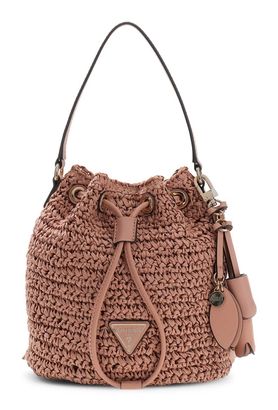 GUESS Ofelia Top Handle Bucket Coral Pink