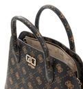 GUESS Emelie Logo Two Comp Satchel Espresso Logo GUESS Emelie Logo Two Comp Satchel Espresso Logo
