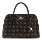 GUESS Emelie Logo Two Comp Satchel Espresso Logo GUESS Emelie Logo Two Comp Satchel Espresso Logo