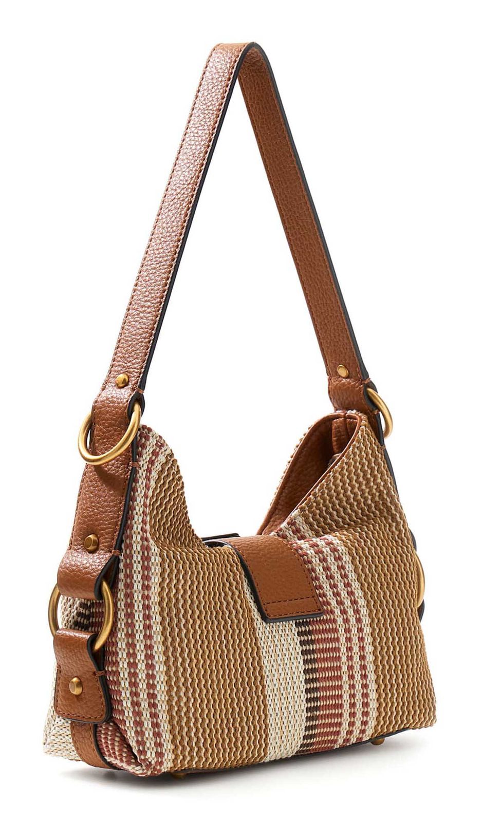 GUESS Camden Mini Shoulder Bag Cognac Multi GUESS Camden Mini Shoulder Bag Cognac Multi