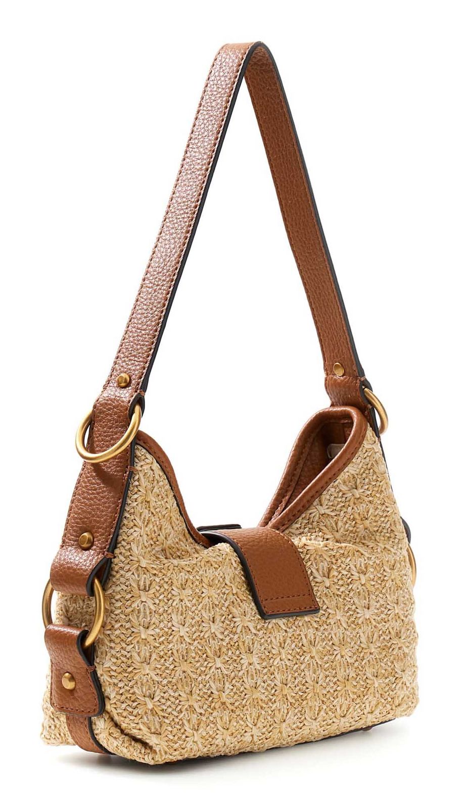GUESS Camden Mini Shoulder Bag Natural / Cognac GUESS Camden Mini Shoulder Bag Natural / Cognac