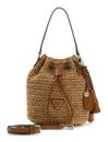 GUESS Ofelia Top Handle Bucket Natural / Cognac GUESS Ofelia Top Handle Bucket Natural / Cognac