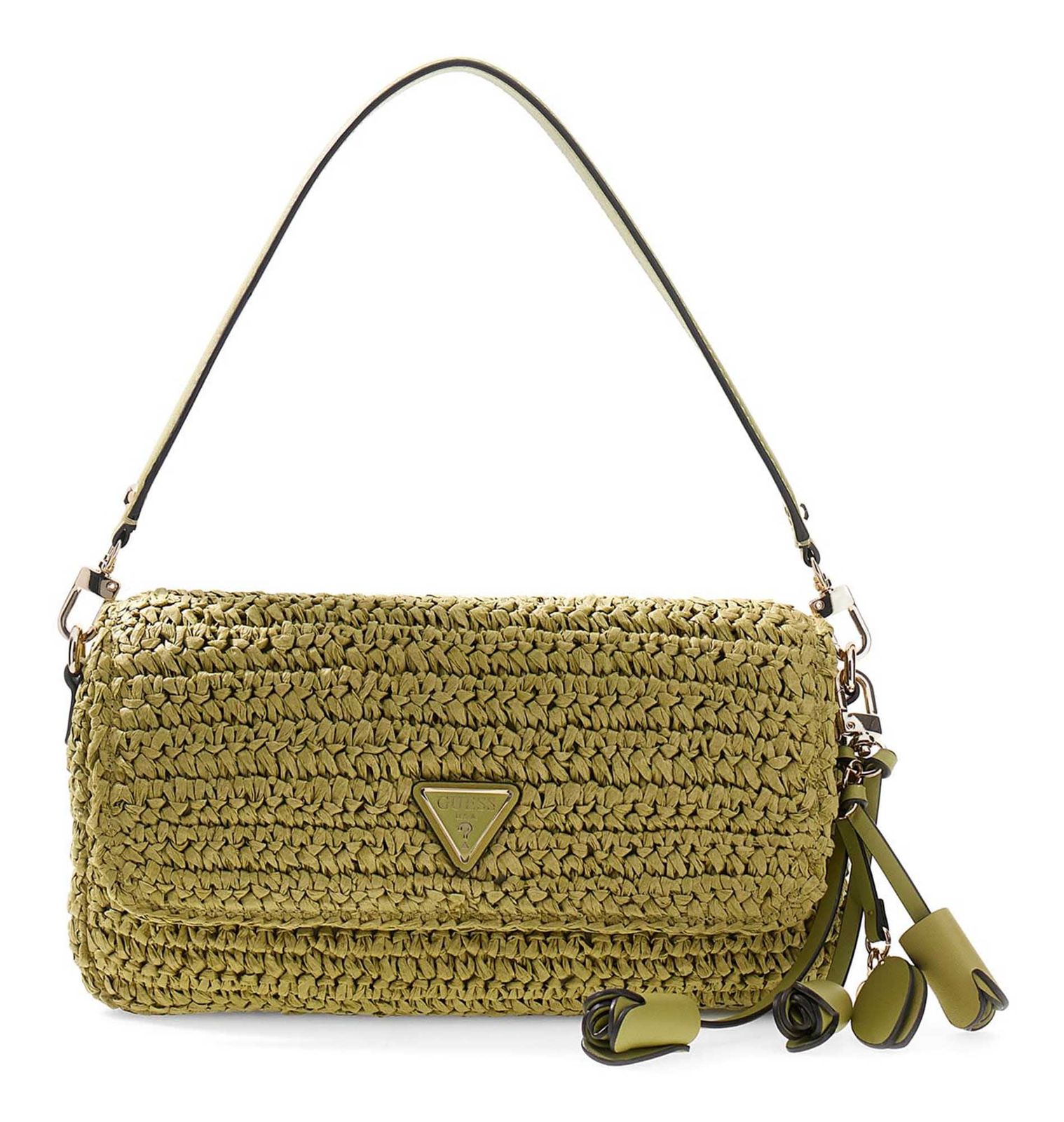 GUESS Ofelia Flap Shoulder Bag Olive