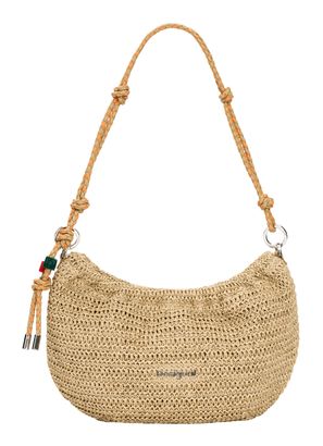 Desigual Half Logo Raffia Bag Natural Desigual Half Logo Raffia Bag Natural