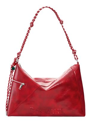 Desigual Half Logo Leiria Shoulder Bag Carmine
