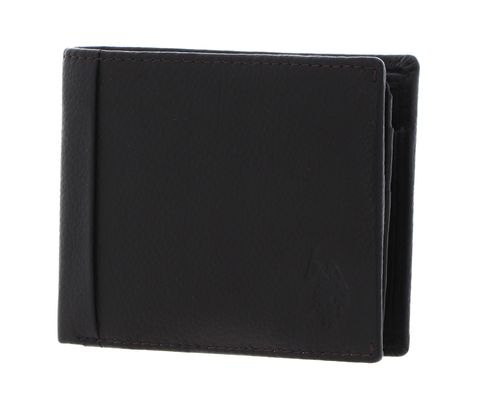 U.S. POLO ASSN. Carrick Horizontal Wallet with Coin Brown