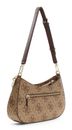 GUESS Noelle II Top Zip Shoulder Bag Latte Logo / Brown GUESS Noelle II Top Zip Shoulder Bag Latte Logo / Brown