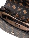 GUESS Emelie Logo Flap Shoulder Bag Espresso Logo