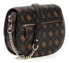 GUESS Emelie Logo Flap Shoulder Bag Espresso Logo