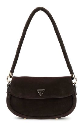 GUESS Danya Flap Shoulder Bag Espresso GUESS Danya Flap Shoulder Bag Espresso