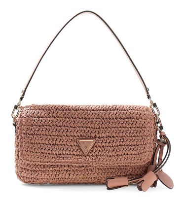 GUESS Ofelia Flap Shoulder Bag Coral Pink