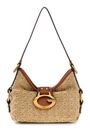 GUESS Camden Mini Shoulder Bag Natural / Cognac