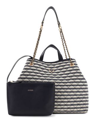 GUESS Giully II 2 In 1 Tote Bag L Navy Multi