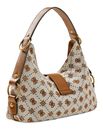 GUESS Camden Shoulder Bag Cognac Logo