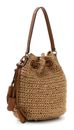 GUESS Ofelia Top Handle Bucket Natural / Cognac GUESS Ofelia Top Handle Bucket Natural / Cognac