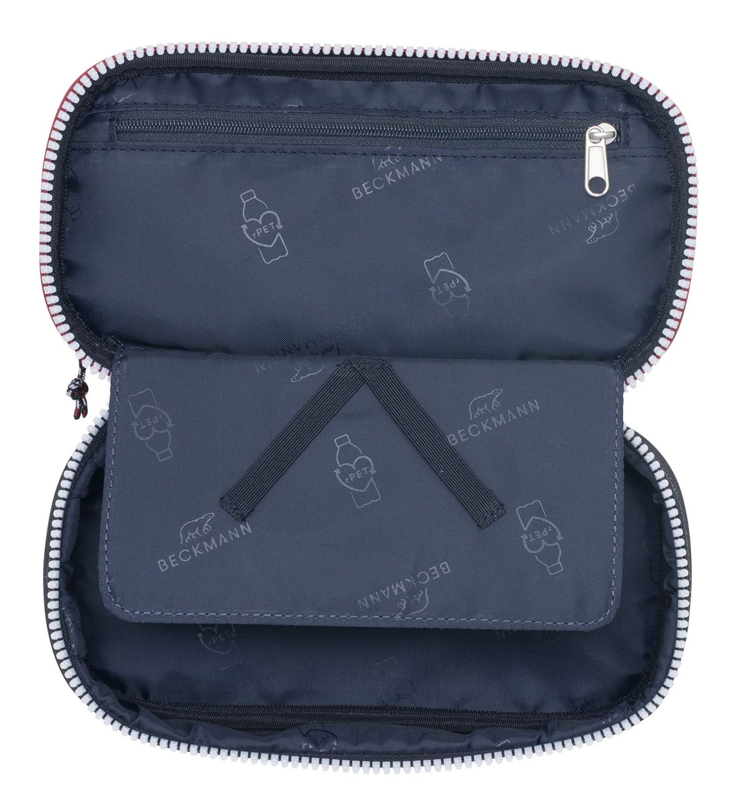 BECKMANN Sport Ovales Pencil Case Navy White BECKMANN Sport Ovales Pencil Case Navy White