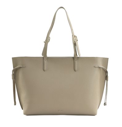 FURLA Ava Tote With Zip L Linen + Urban Gray int.