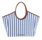 KARL LAGERFELD K / Autograph Stripe Canvas Bag Silver Lake Blue KARL LAGERFELD K / Autograph Stripe Canvas Bag Silver Lake Blue